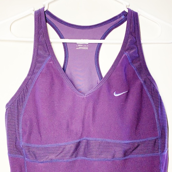 Nike women's purple athletic high support tank top - Picture 3 of 6
